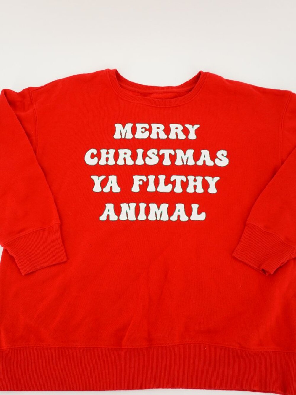 Merry Christmas Ya Filthy Animal Home Alone Christmas Sweater Red Medium